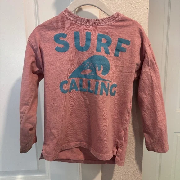 Zara Kids “Surf Calling” Long Sleeve Tee - Size 2-3 Years - Picture 1 of 4